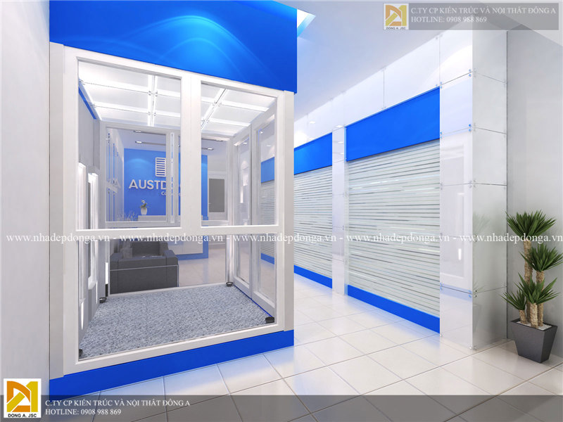 thiết kế nội thất showroom Austdoor