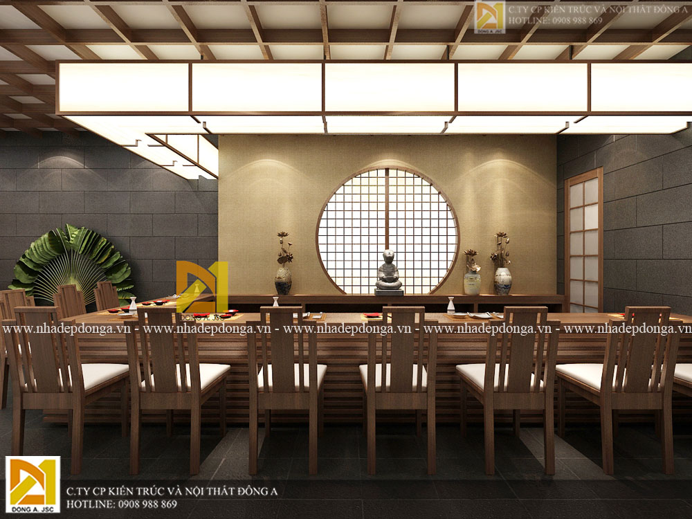 Thiết kế thi công nội thất nhà hàng Nhật Bản
