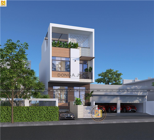 Ý tưởng thiết kế nhà phố 3 tầng hiện đại 2021 KTNP-4791